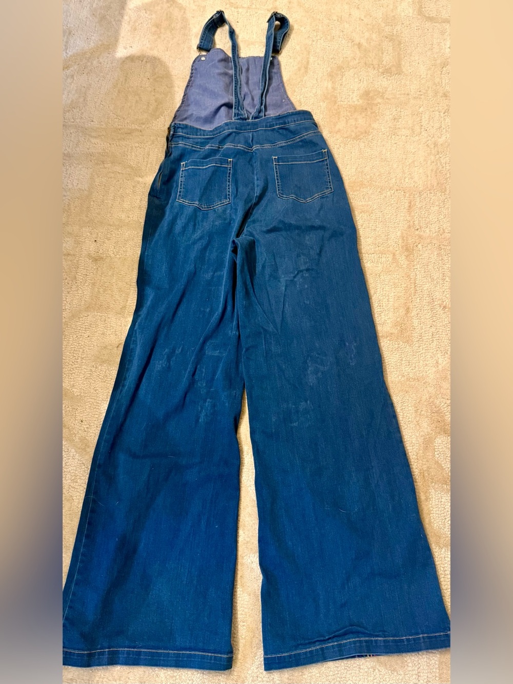 Vintage Wide-Leg Overalls with Rainbow Stripes — women’s small - Picture 5 of 8